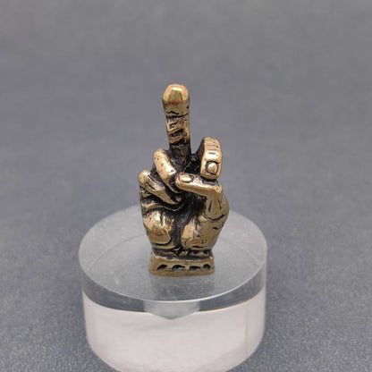 Middle Finger Bronzed Trinket