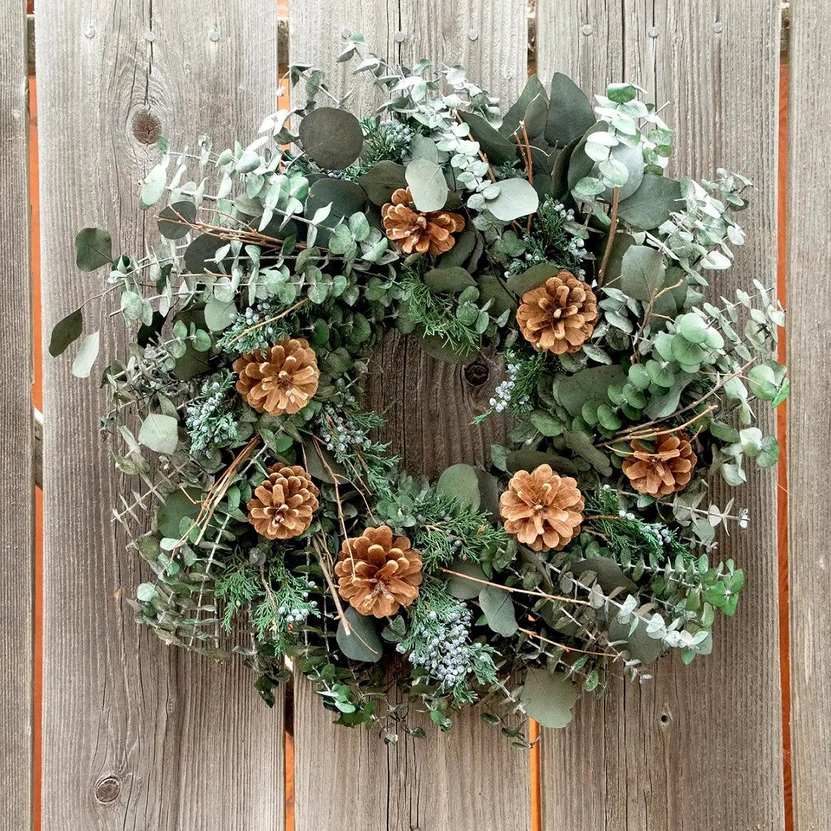 Natural Eucalyptus Juniper & Pinecone Wreath (Call to Reserve Yours!)