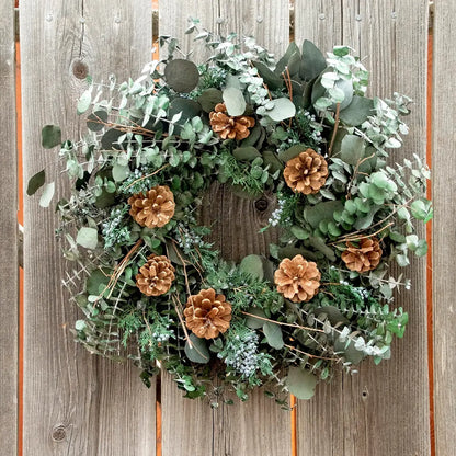 Natural Eucalyptus Juniper & Pinecone Wreath (Call to Reserve Yours!)