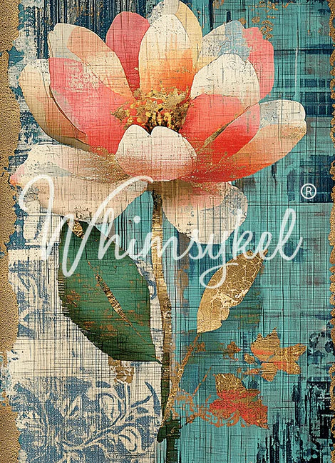 Faded Luxe - Lg 21" x 29" Decoupage Paper by Whimsykel Designs