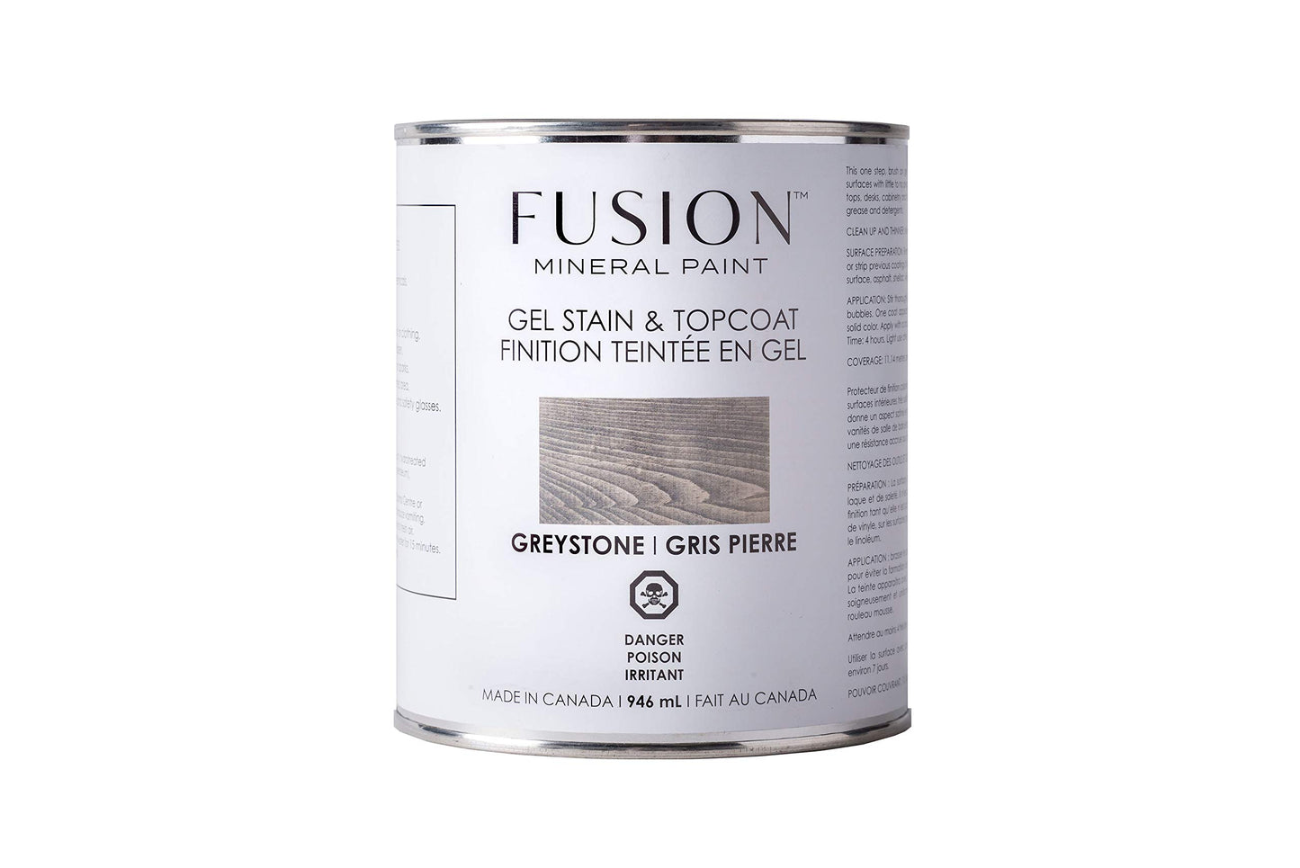 Fusion Mineral Paint - Greystone Gel Stain & Topcoat 31.9oz