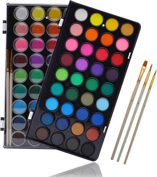 36 Watercolor Paint Set with Brushes