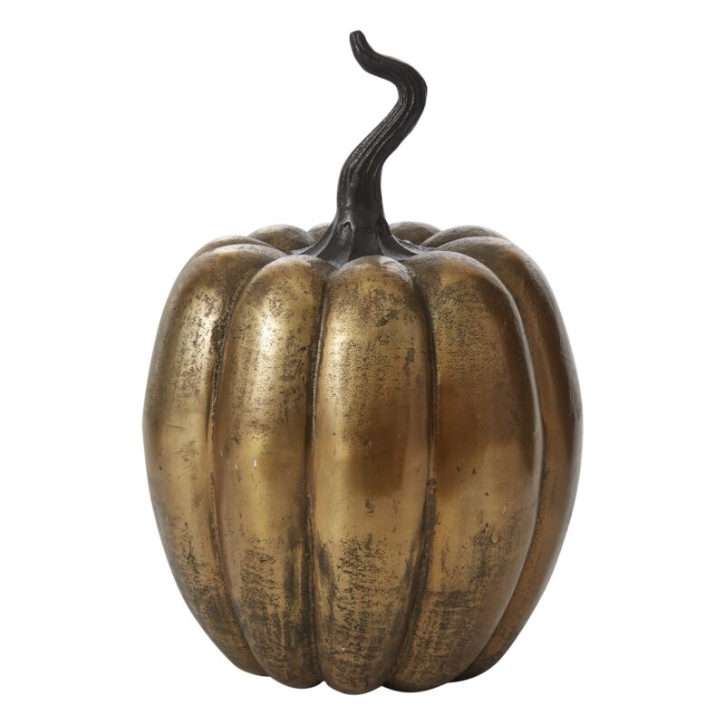 Pumpkin 13.5in Aged Bronze Totem