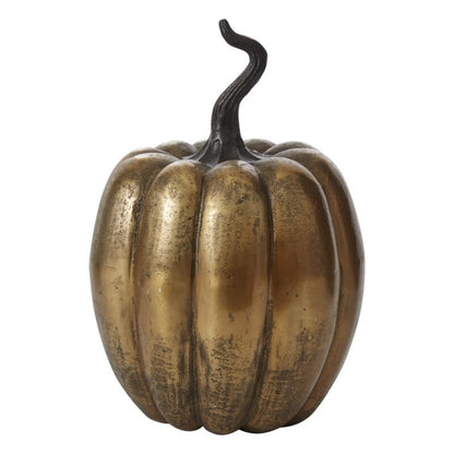 Pumpkin 13.5in Aged Bronze Totem