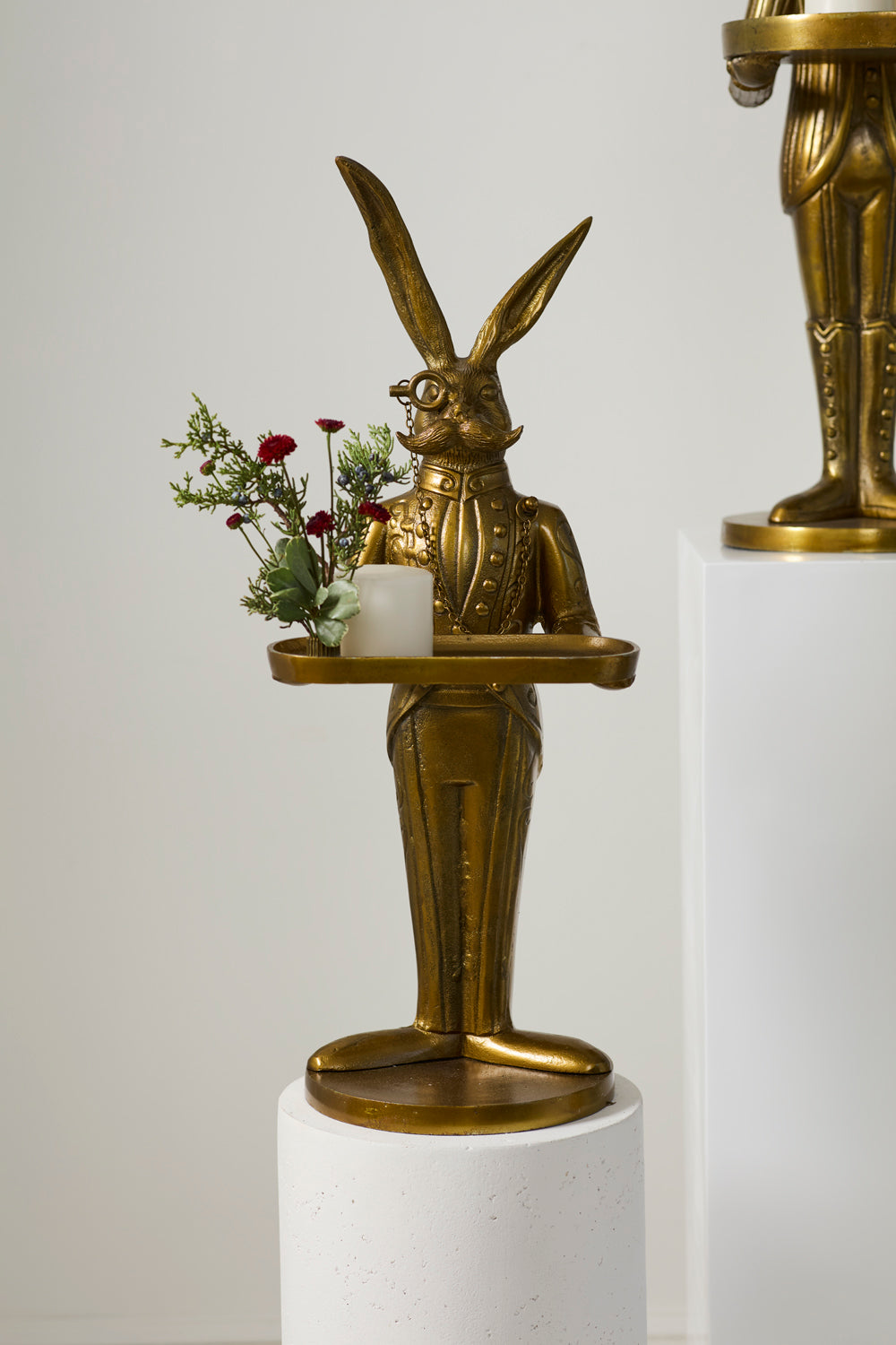 Eric the Hare Butler - Authentic E&E Eloise Collection Bronzed Aluminum Stand - (𝐏𝐢𝐜𝐤-𝐔𝐩 𝐎𝐧𝐥𝐲)
