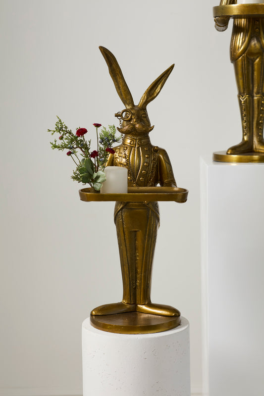Eric the Hare Butler - Authentic E&E Eloise Collection Bronzed Aluminum Stand - (𝐏𝐢𝐜𝐤-𝐔𝐩 𝐎𝐧𝐥𝐲)