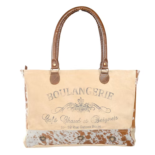 Boulangerie Upcycled Canvas & Leather Tote