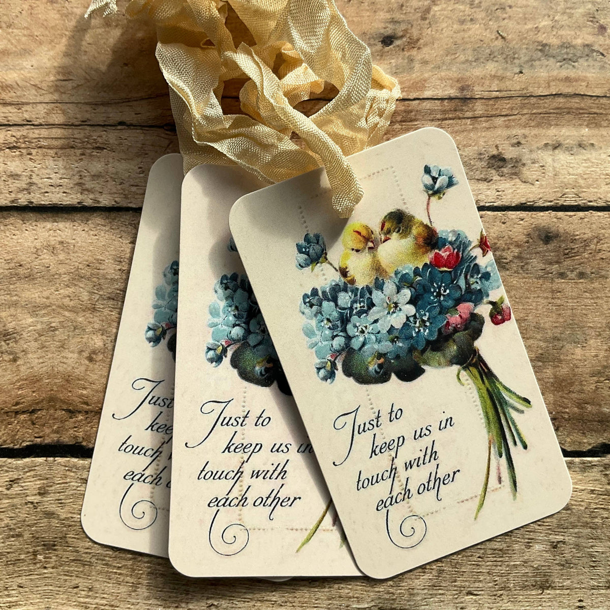 Best Friend Birds 3pk Tag & Ribbon Set