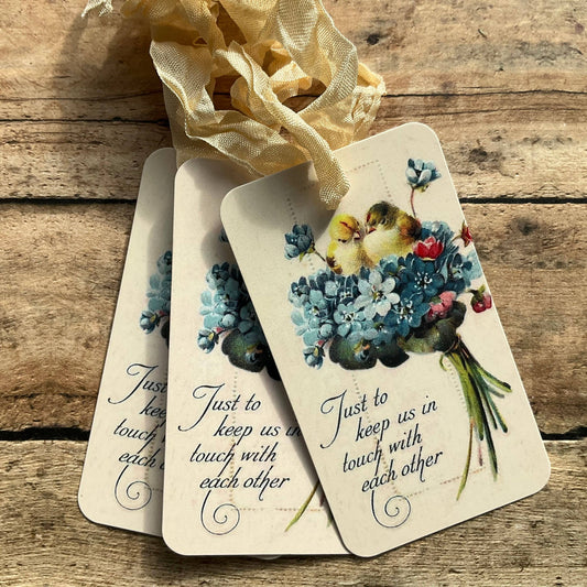Best Friend Birds 3pk Tag & Ribbon Set