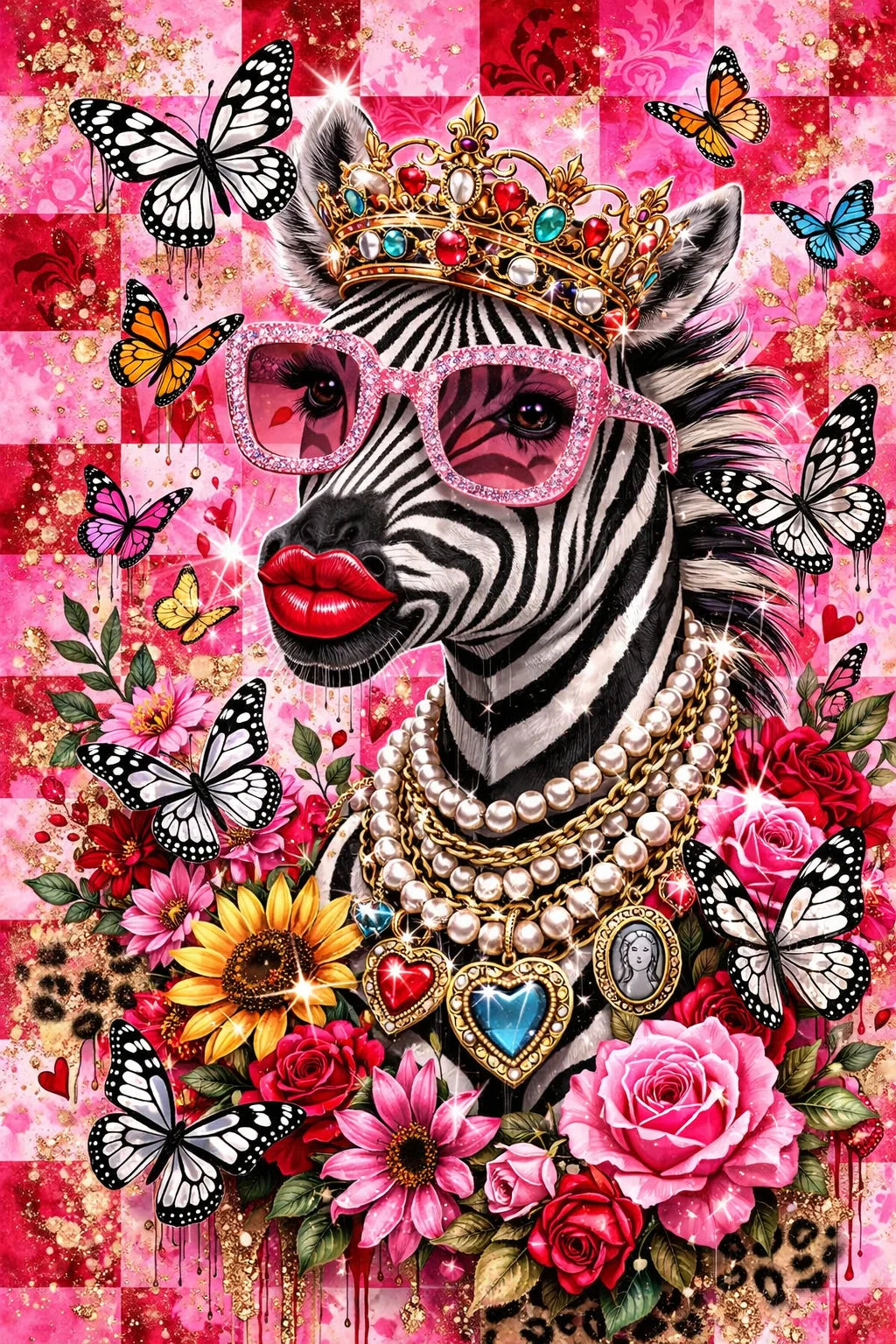 Bonnie Lynn, The Unapologetic Zebra ELTF003 - 21 x 29 Decoupage Tissue Elsie Lane (Collab with Tracey's Fancy )
