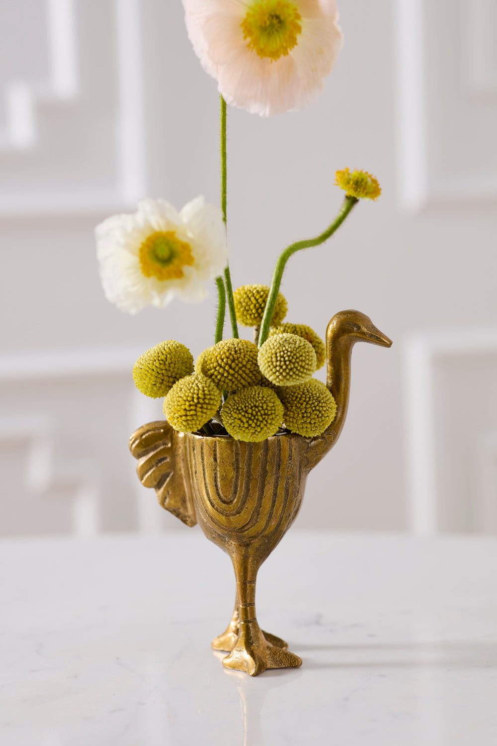 Ostrich Aged Bronze Pot