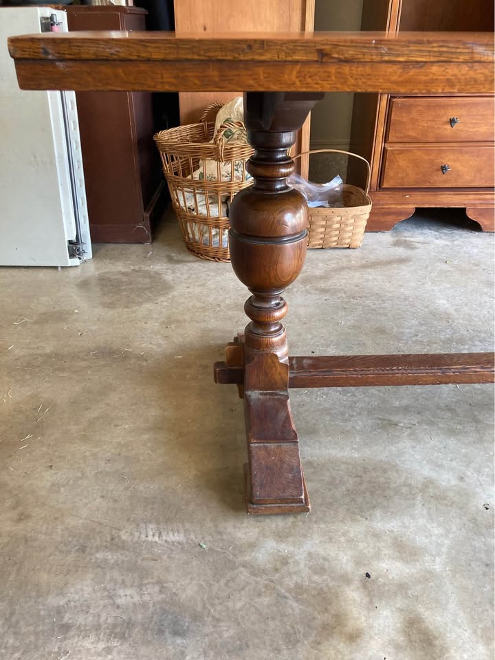 Oak Trestle Table