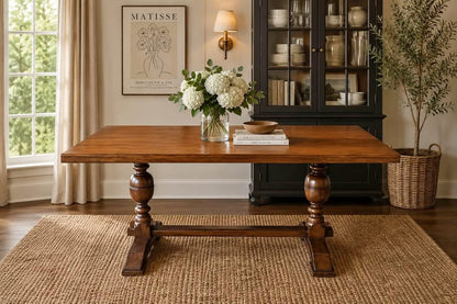 Oak Trestle Table