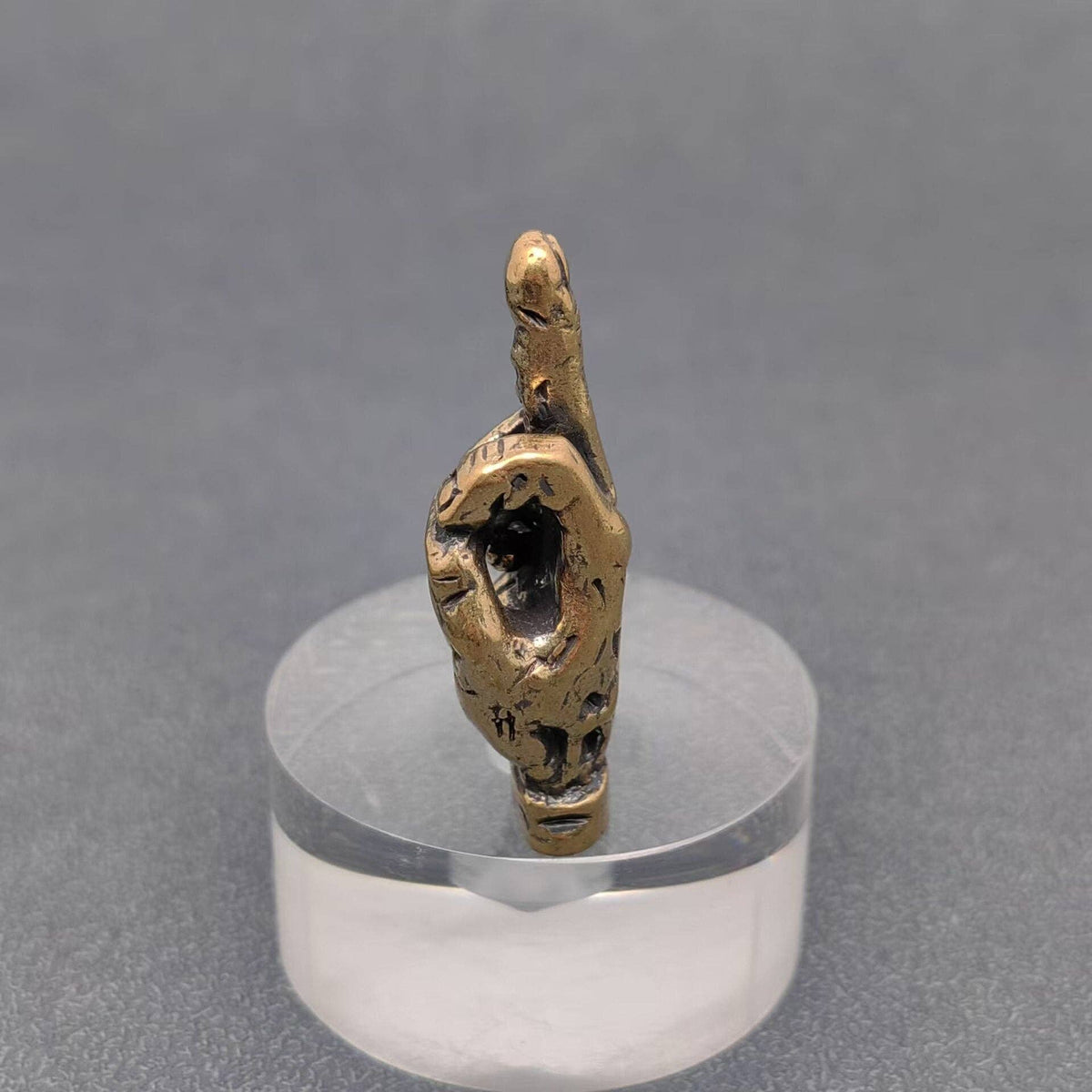 Middle Finger Bronzed Trinket