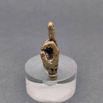 Middle Finger Bronzed Trinket