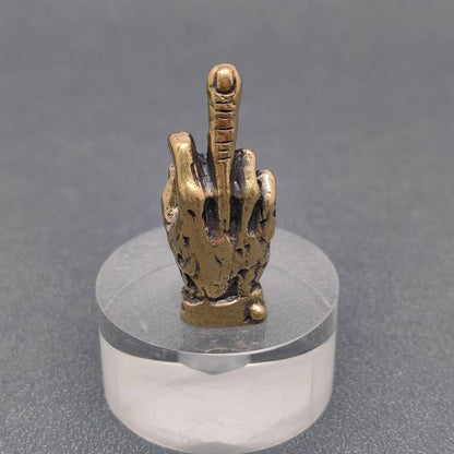 Middle Finger Bronzed Trinket