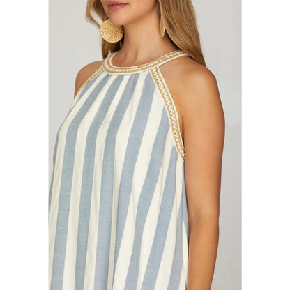 Delphine Striped Maxi Dress (Exp End of July)