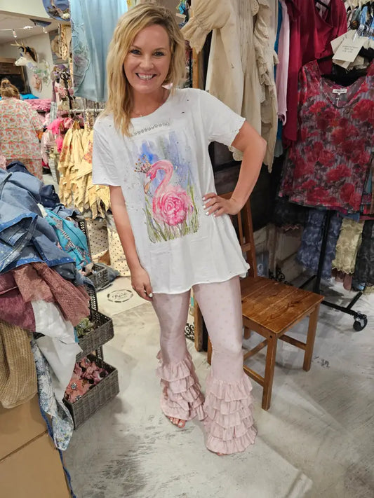 Flamazing Tattered Tee Shirt - A Rare Bird