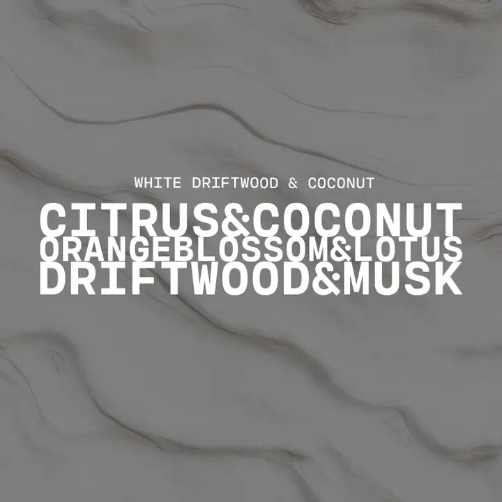 White Driftwood & Coconut 16oz Butter Jar - Milkhouse Candle Company