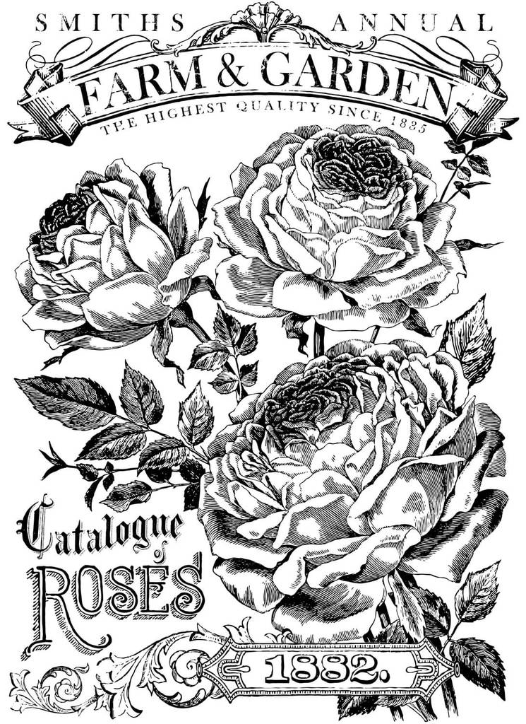 Catalogue of Roses - 4 Sheet, 12x16 Pad IOD Decor Transfer™ 2018