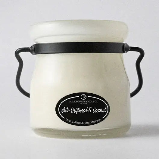 White Driftwood & Coconut 5oz Cream Jar - Milkhouse Candle Company