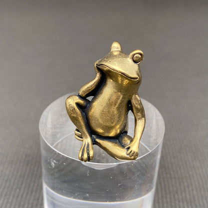 Sitting Frog Bronzed Trinket 67681