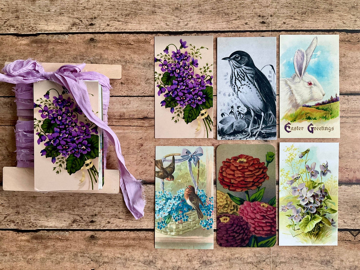 Lilac Pearl - VIOLETS 6-Tag & Ribbon Set