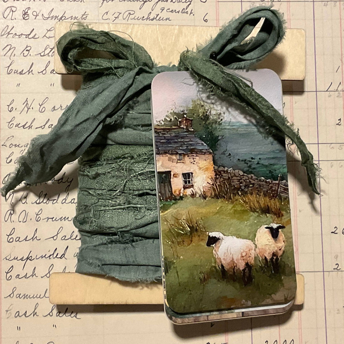 Eucalyptus Sheep 6-Tag & Ribbon Set