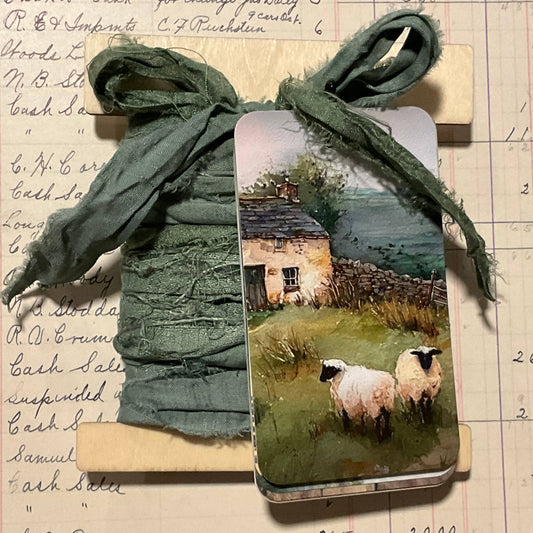 Eucalyptus Sheep 6-Tag & Ribbon Set