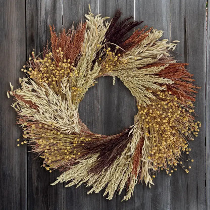 100% Natural Grains Autumn Wreath - Made to Order