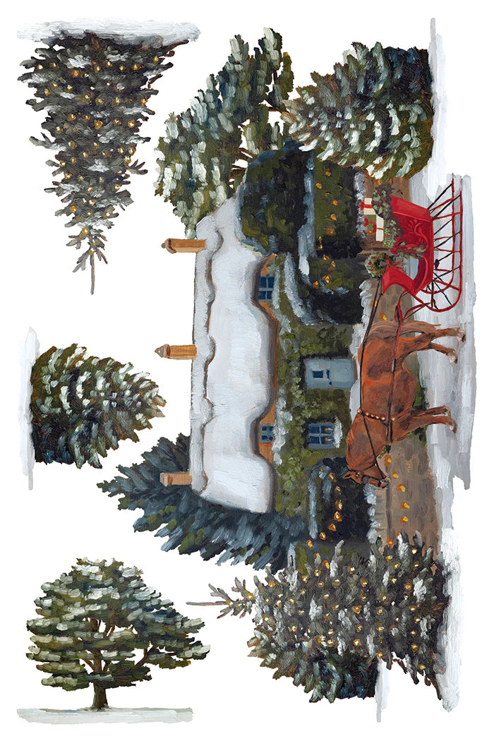 A Cotswold Christmas - 8 Sheet, 8x12 Pad IOD Decor Transfer™ 2026 Holiday Limited