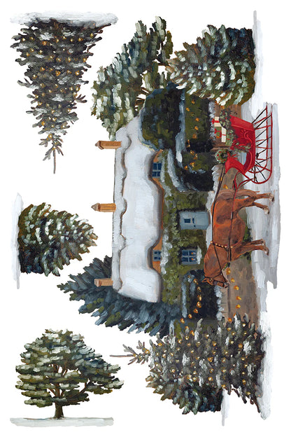 A Cotswold Christmas - 8 Sheet, 8x12 Pad IOD Decor Transfer™ 2026 Holiday Limited