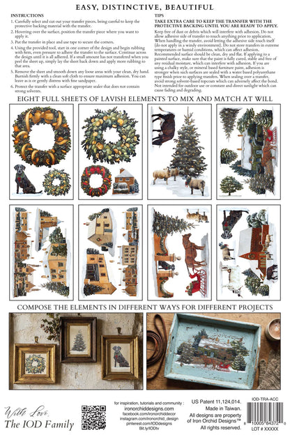 A Cotswold Christmas - 8 Sheet, 8x12 Pad IOD Decor Transfer™ 2026 Holiday Limited