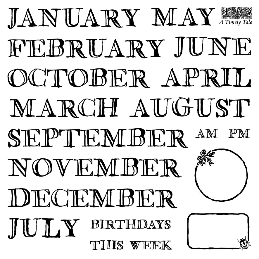 A Timely Tale 6x6 (4 sheets) - IOD Decor Stamp 2026