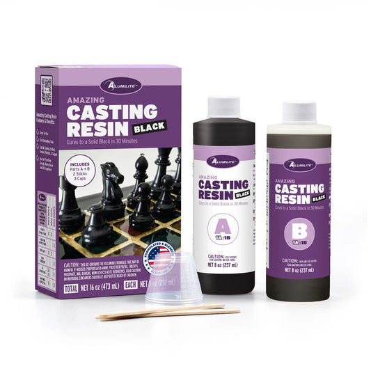 Amazing Casting Resin (Black) 8oz resin & 8oz hardener, 16oz total