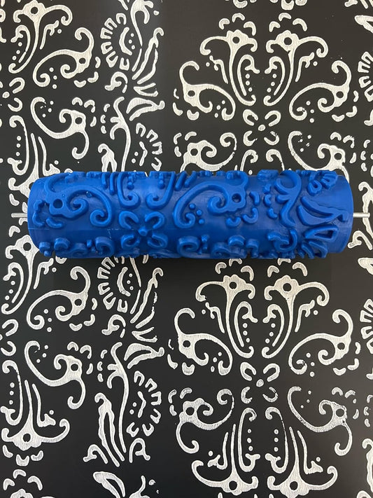 Baroque - Blue Pattern Stamping Roller