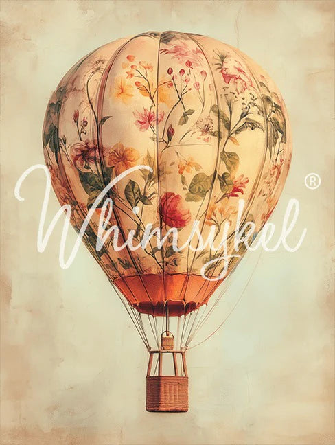 Botanical Balloon - Lg 21" x 29" Decoupage Paper by Whimsykel Designs