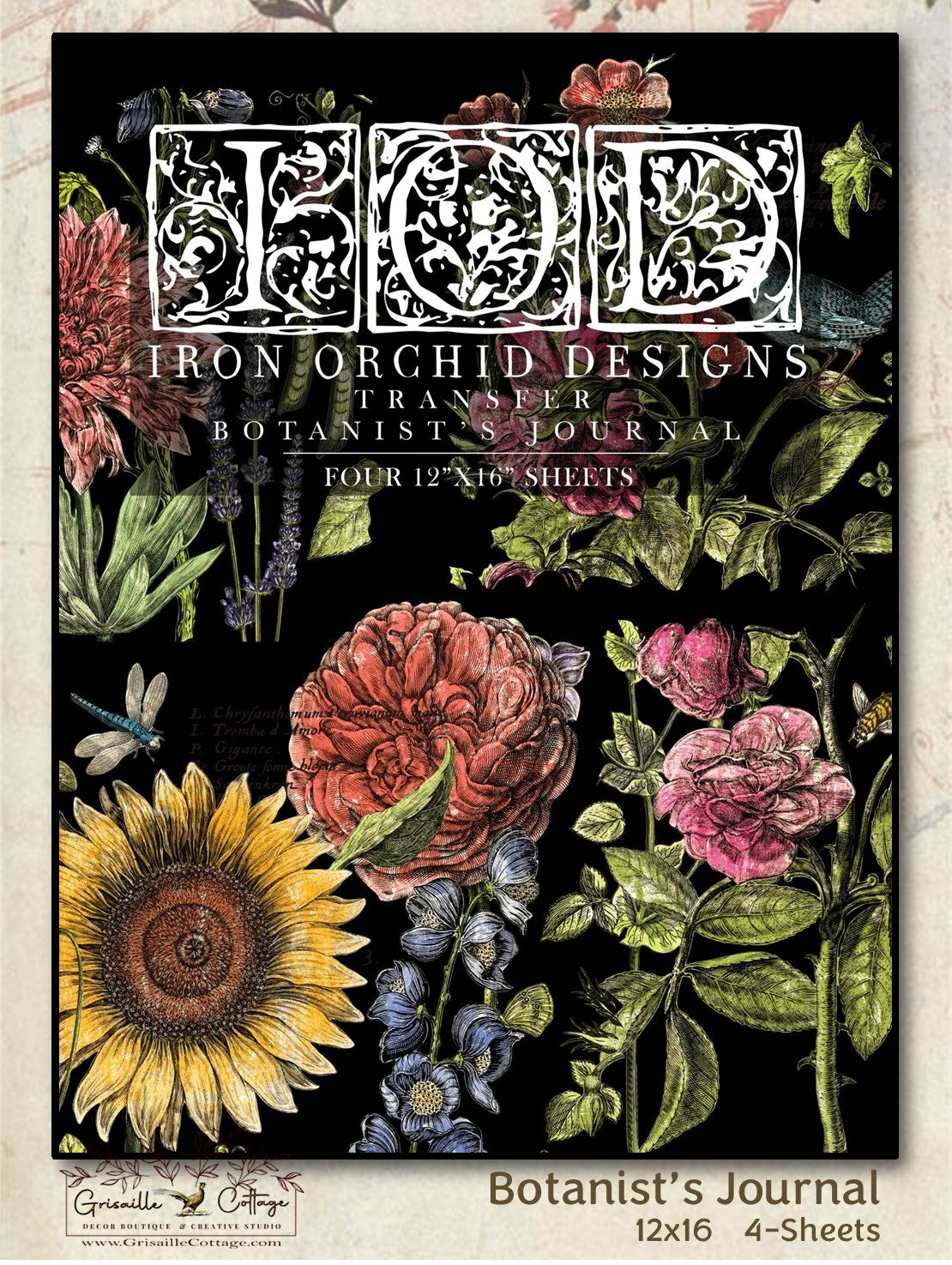 Botanist Journal -4 Sheet, 12x16 Pad IOD Decor Transfer™