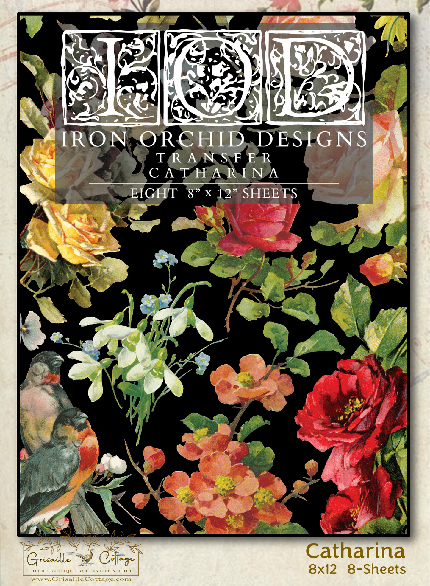 Catharina - 8 Sheet, 8x12 Pad IOD Decor Transfer™