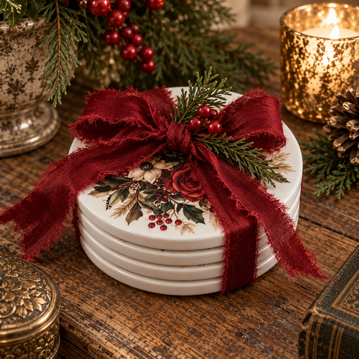 TBD Holiday Coaster Set