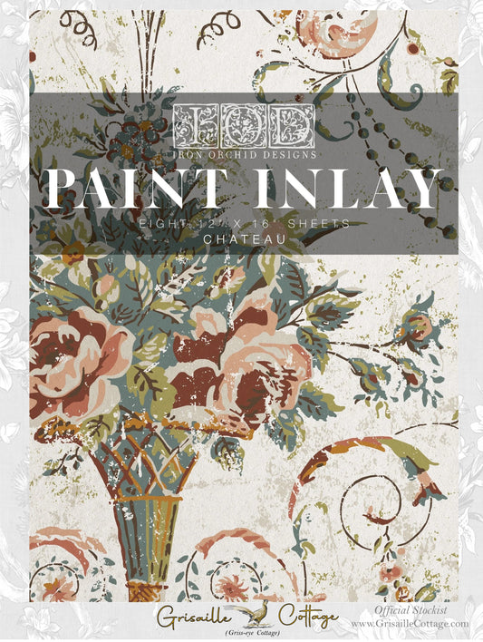 Chateau - 8 Sheet 12x16 Pad IOD Paint Inlay™ 𝑳𝒊𝒎𝒊𝒕𝒆𝒅 𝑹𝒆𝒍𝒆𝒂𝒔𝒆