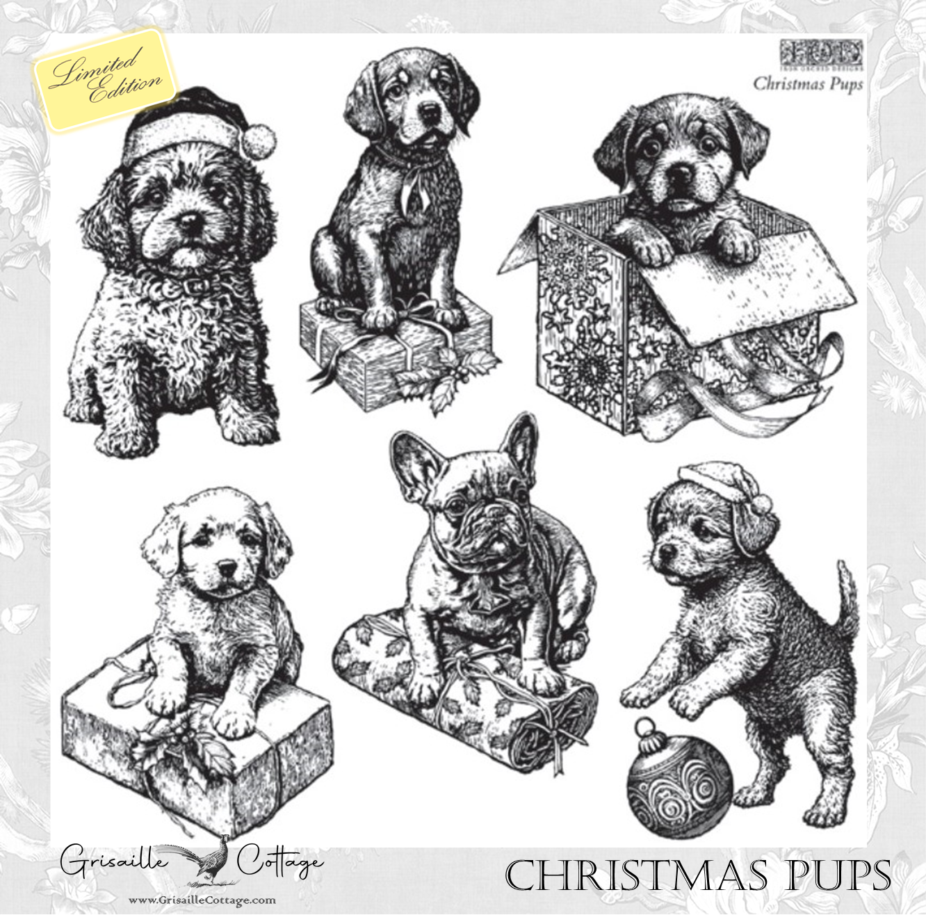 Christmas Pups - IOD Decor Stamp *Limited Edition*