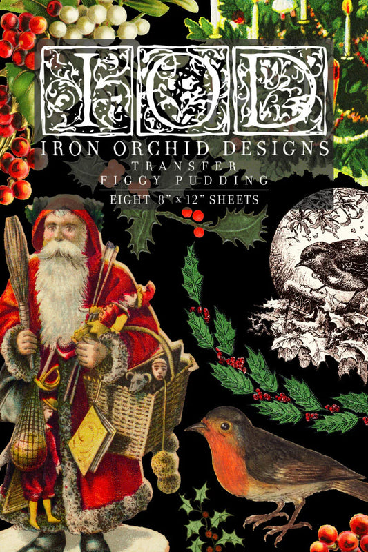 Figgy Pudding - 8 Sheet, 8x12 Pad IOD Decor Transfer™ 2021