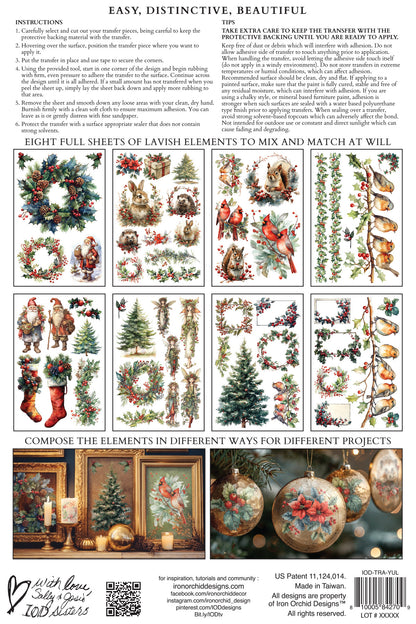 Yuletide - 8 Sheet, 8x12 Pad IOD Decor Transfer™ 2024
