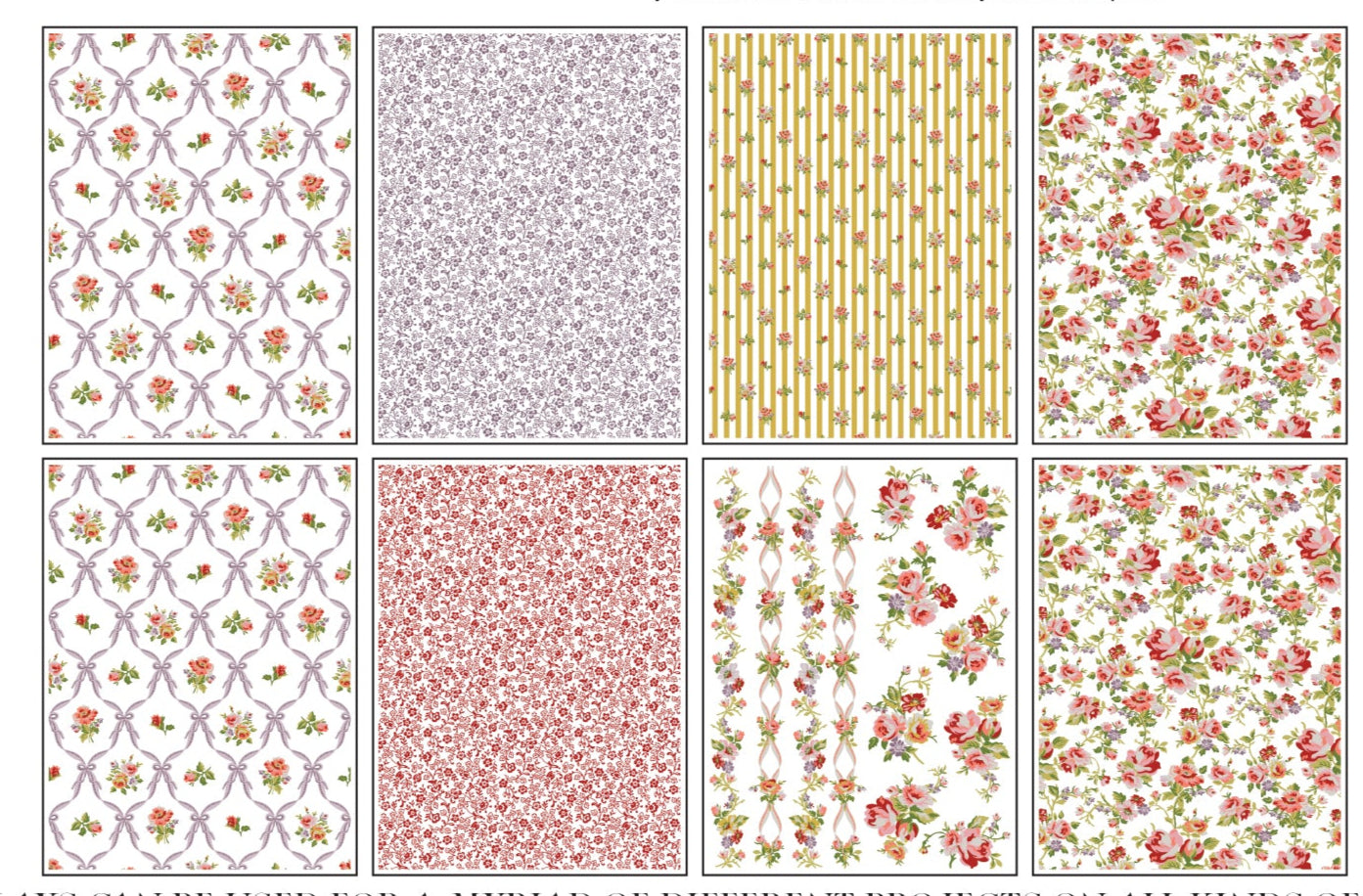 Ditsy Bloom - 8 Sheet, 12x16 Pad IOD Paint Inlay™