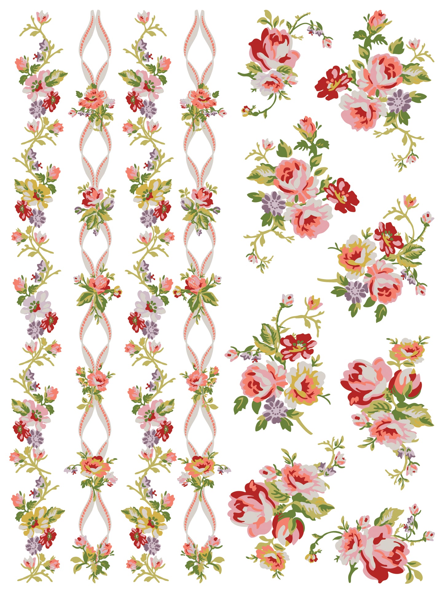 Ditsy Bloom - 8 Sheet, 12x16 Pad IOD Paint Inlay™