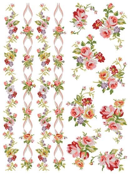 Ditsy Bloom - 8 Sheet, 12x16 Pad IOD Paint Inlay™