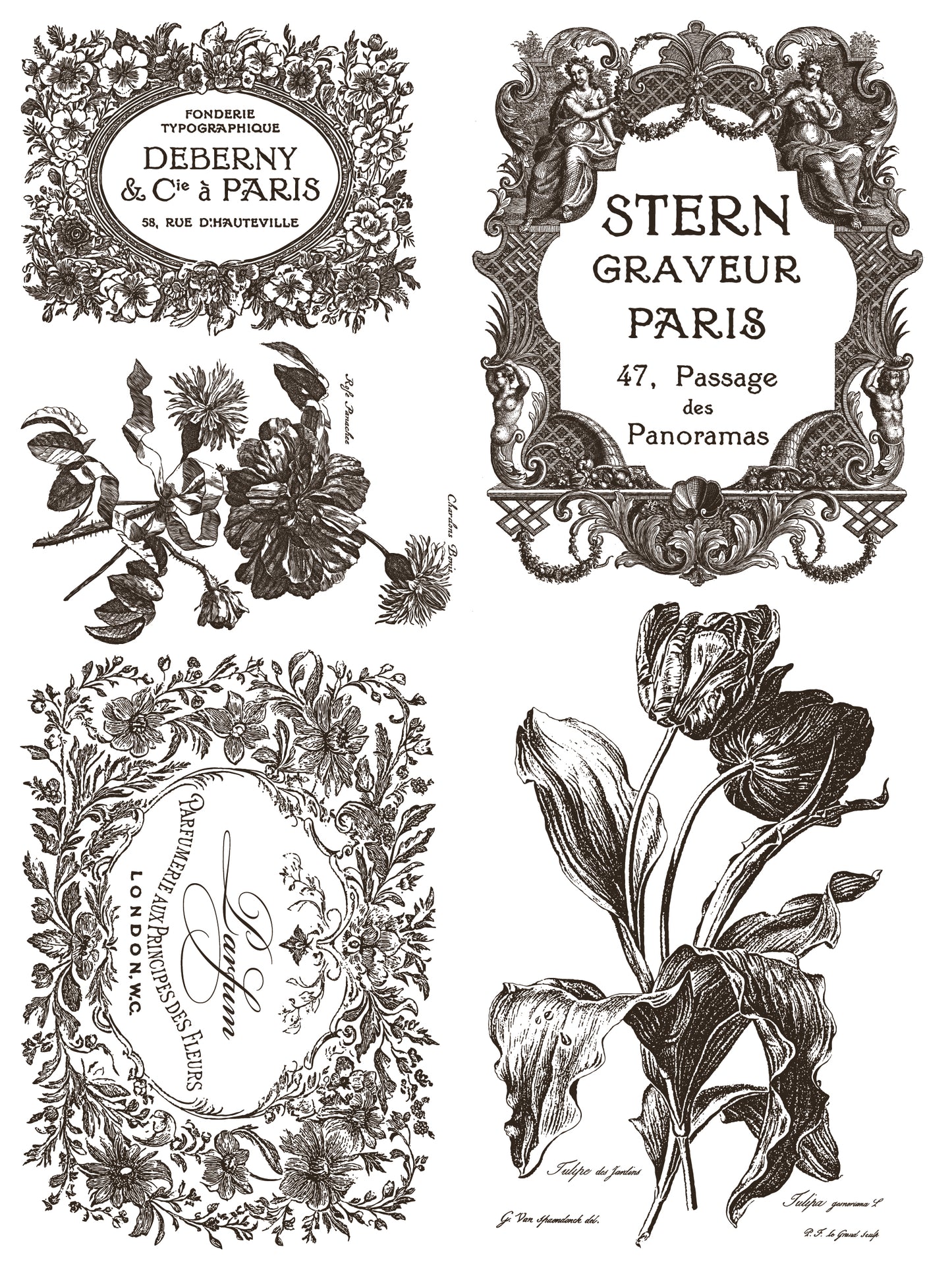 Floriography - 8 Sheet, 12x16 Pad IOD Paint Inlay™