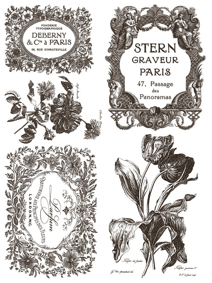 Floriography - 8 Sheet, 12x16 Pad IOD Paint Inlay™