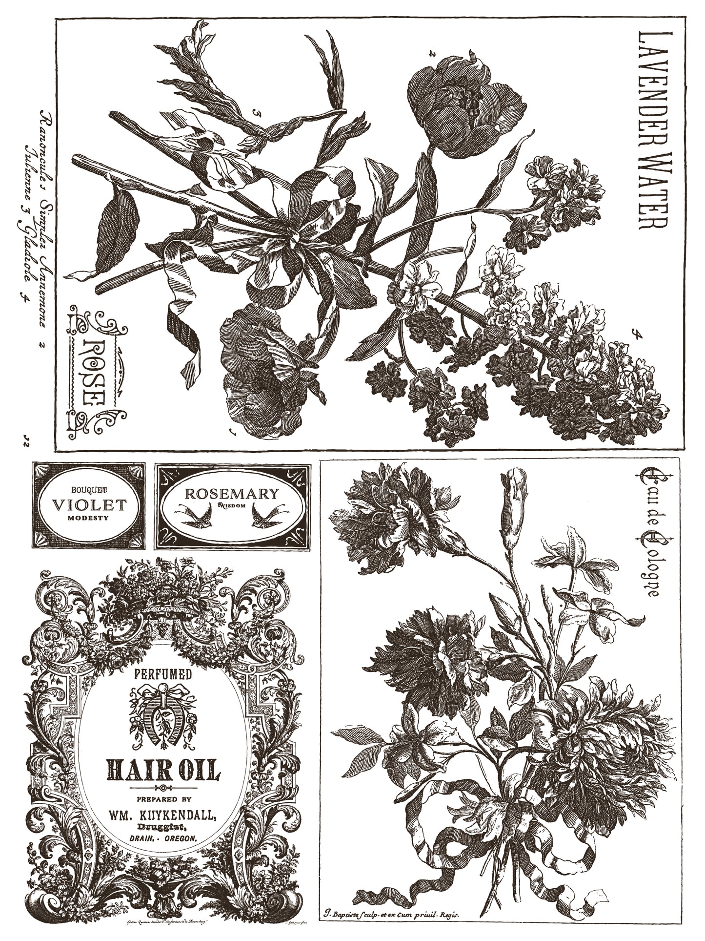 Floriography - 8 Sheet, 12x16 Pad IOD Paint Inlay™